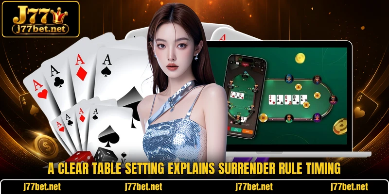 A clear table setting explains surrender rule timing A clear table setting explains surrender rule timing