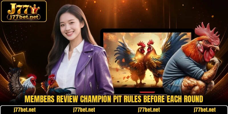 Members review champion pit rules before each round