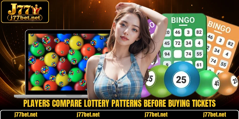 Players compare lottery patterns before buying tickets