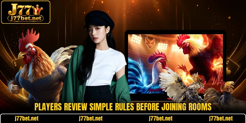 Players review simple rules before joining rooms